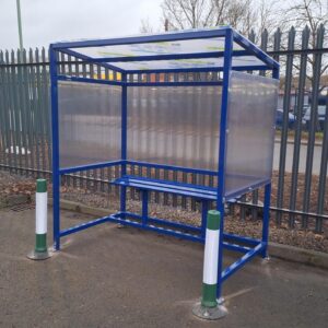 4 Person Smoking & Vaping Shelter with Bench | Heavy Duty Steel